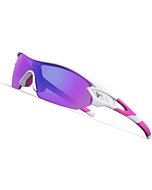 TOREGE Polarized Sports Sunglasses for Men Women Cycling Running Driving Fishing Golf Baseball Glasses TR02 Upgraded (White&Pink&Pink Lens)