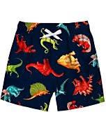 Lovekider Boys Swimwear 3T Funny Dinosaur Swim Trunks for Kids Casual Quick-Drying Beach Boys Bathing Suit Toddler Sports Swim Surf Board Shorts