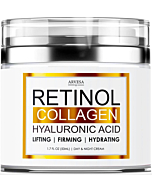 Retinol Cream for Face - Facial Moisturizer with Collagen Cream and Hyaluronic Acid - Anti Aging Face Cream Day and Night Moisturizer - Hydrating Wrinkle Cream for Women and Men - Serum For All Skin Types