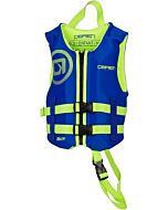 O'Brien Child Traditional Neoprene Life Jacket, 35-55lbs, Blue/Green