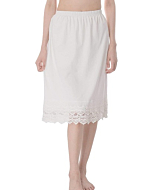 Ladies Lace Skirts Extender for Dress(M, White)