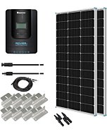 Renogy 200W 12V Monocrystalline Panel Starter 40A Rover MPPT Controller/Mounting Z Brackets/Tray Cable/Adaptor Kit, RV Solar Charging, Boats, Off-Grid System