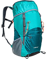 G4Free Lightweight Packable Hiking Backpack 40L Travel Camping Daypack Foldable (Light Green)