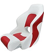 Seamander Captain Bucket Seat Boat Seat ,Filp Up Boat Seat (SC1-White/Red)