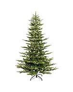 Puleo International 6.5 Foot Pre-Lit Aspen Fir Artificial Christmas Tree with 500 UL Listed Clear Lights, Green