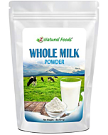 Powdered Whole Milk - Shelf Stable Dry Milk Powder - Dried For Emergency Long Term Food Storage - Great For Cooking, Baking, Cereal, Coffee, & Tea - Non GMO & Gluten Free - 1 lb