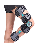 DOUKOM Hinged Knee Brace, Post Op ROM Adjustable Recovery Support for ACL, PCL, MCL, Meniscus Tear & Arthritis, Orthopedic Guard Immobilizer Stabilizer,One Size