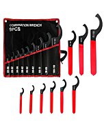 MomsUnited – Adjustable Spanner Wrench Set of 9 – Premium Quality Castle Nut Wrench – Suitable for Professional Use – Coilover Wrench with Precise Design