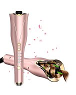 Auto Hair Curler, Automatic Curling Iron Wand with 1" Large Rotating Barrel & 4 Temps & 3 Timer Settings, Curling Iron with Dual Voltage, Auto Shut-Off, Fast Heating for Hair Styling (Rose Gold)