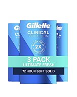 Gillette Men’s Clinical Strength Antiperspirant and Deodorant, 72-Hour Sweat Protection, 1 Clinical Brand for Men, Soft Solid, Ultimate Fresh Scent, 1.7 oz (Pack of 3)