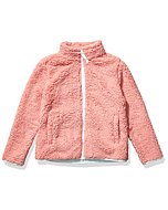 Amazon Essentials Girls' Sherpa Fleece Full-Zip Jacket, Mauve, Small