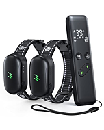 Dog Training Collar - 2 Dogs Shock Collar for Large Dog with Remote 1600ft, 3 Training Modes, Rechargeable IPX7 Waterproof Electric Dog Collar for Small Medium Large Dogs