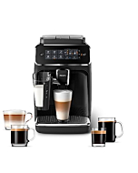 Philips 3200 Series Fully Automatic Espresso Machine, LatteGo Milk Frother, 5 Coffee Varieties, Intuitive Touch Display, 100% Ceramic Grinder, AquaClean Filter, My Coffee Choice, Black (EP3241/54)