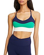 Bandier SJ-SJB10026-THE Bryn Strappy Bra-Navy/Camp Green/Cream-S