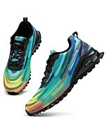 Kricely Men's Trail Running Shoes Fashion Hiking Sneakers Lightweight Tennis Cross Training Shoe Tie dye Non-Slip Walking Footwear Size 14