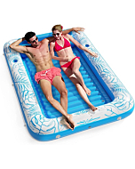 Inflatable Tanning Pool Lounger Float - Jasonwell 4 in 1 Sun Tan Tub Sunbathing Pool Lounge Raft Floatie Toys Water Filled Tanning Bed Mat Pad for Adult Blow Up Kiddie Pool Kids Ball Pit Pool (XL)