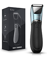 Body Hair Trimmer for Men - Electric Ball Shaver Razor for Pubic Groin Hair Grooming with Built-in LED Light and Mirror, Ceramic Blade, No Pulls, No Cuts, Waterproof Wet/ Dry Cordless Use