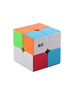 Magic Cube 2" 2x2 Smart Speed Cube Stickerless Cube Educational Game Brain Teaser (1 Pack, Rainbow)