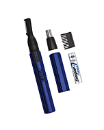 Wahl Lithium Two-In-One Pen Detail Trimmer for Nose, Ear, Neckline, Eyebrow, & Other Detailing - Blue - By the Brand Used By Professionals - Model 5643-200