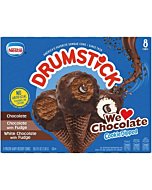 Drumstick We Love Chocolate Ice Cream Sundae Cone Variety Pack â€“, Variety Pack of Chocolate Flavors, 8 Count (Frozen)