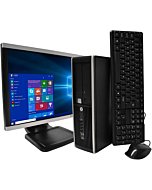 HP Elite Desktop PC Computer Intel Core i5 3.1-GHz, 8 gb Ram, 1 TB Hard Drive, DVDRW, 19 Inch LCD Monitor, Keyboard, Mouse, Wireless WiFi, Windows 10 (Renewed)