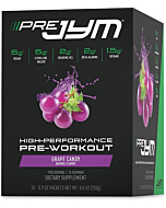 Pre JYM Grape Candy Pre Workout Powder Grab & Go Packets - BCAAs, Nootropics, Creatine HCI, Citrulline, Beta-Alanine, Betaine, Taurine, Huperzine | JYM Supplement Science | 10 Servings, (PRE10GC)