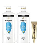 Pantene Shampoo Twin Pack with Hair Treatment, Classic Clean