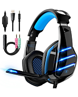 Gaming Headset for PS4 PS5 Xbox One PC Switch Laptop with 7.1 Surround Sound, Gaming Headphones with Noise Canceling Mic