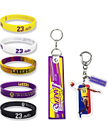 CIKOTO LeBron-Keychain James-Silicone-Bracelet Lakers-Lanyard Set of 7,23 LeBron Rubber Wristbands for Men,Basketball Sports Accessories Silicone Wristbands LeBron-James Fans Gifts for Boys (7-Pack)