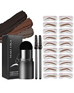 Eyebrow Stamp and Eyebrow Stencil Kit - Eyebrow Stencils with 20Pc - Brow Stamping Kit Eye Brow Stencils, Waterproof &Smudgeproof