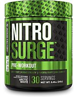 NITROSURGE Pre Workout Supplement - Endless Energy, Instant Strength Gains, Clear Focus, Intense Pumps - Nitric Oxide Booster & Powerful Preworkout Energy Powder - 30 Servings, Arctic White