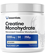 Bucked Up Creatine Monohydrate 250 Grams Powder, Bucked Up Essentials (50 Servings)