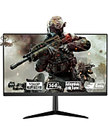 Fiodio 22” 144Hz 1920 x 1080p Full HD Flat Computer Monitor with HDMI Display Ports, Adjustable Tilt, Free-Tearing Eye Care Monitor for Home Office and Gaming (DP Cable Included), Black (C2B2G)