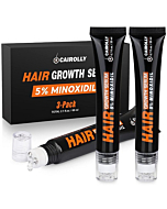 Minoxidil 5% Hair Growth Serum Gel Roller for Men Women, 3 Pack Biotin Hair Growth Serum Roller Hair Regrowth Treatment for Men Women