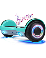 YHR Hoverboard with Bluetooth Speaker LED Lights, 6.5inch Self Balancing Hover Board for Adults Kids Ages 6+ with UL2272 Certified