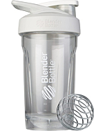 BlenderBottle Strada Shaker Cup Perfect for Protein Shakes and Pre Workout, 24-Ounce, White