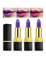 KYDA 3Pcs Blue-Rose Magic Color Change Lipstick Set, Long Lasting Waterproof Moisturizing Lipstick Nutritious Lip Balm for Women