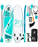 FunVZU Paddle Board Inflatable Stand Up Paddle Board - 10'6" x 32" x 6"SUP Paddle Boards for Adults Paddle Board Inflatable Paddle Boards