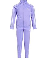 adidas Girls Classic Tricot Track Set, Light Purple, 4T