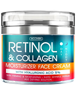 Retinol Cream for Face with Hyaluronic Acid – Collagen Face Moisturizer for Women and Men - Advanced Anti-Aging Formula for Lifting Skin – Reduce Wrinkles, Fine Lines and Dryness – 1.7 fl. Oz