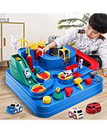 TEMI Kids Race Track Toys for Boy Car Adventure Toy for 3 4 5 6 7 Years Old Boys Girls, Puzzle Rail Car, City Rescue Playsets Magnet Toys w/ 3 Mini Cars, Preschool Educational Car Games Gift Toys