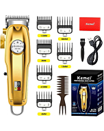 KEMEI Mens Hair Clipper Cord Cordless Clippers Hair Trimmer Beard Professional Haircut Kit For Men Rechargeable LED Display & Corded Rechargeable Grooming Kit KM-1986PRO