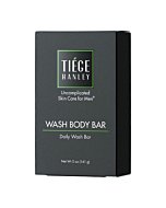 Tiege Hanley Daily Cleansing and Lightly Exfoliating Bar Soap for Men | Vitamin E & Aloe to Nourish Skin | Subtle Scent | Made in the USA | 5 Ounce Bar