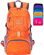 Venture Pal Lightweight Packable Durable Travel Hiking Backpack Daypack (Orange)