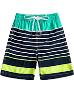 Kute 'n' Koo Boys Swim Trunks, UPF 50+ Quick Dry Striped Boys Swim Shorts, Boys Bathing Suit (2T, Striped 5)