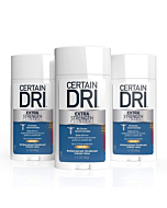 Certain Dri Extra Strength Clinical Antiperspirant Solid Deodorant, Hyperhidrosis Treatment for Men & Women, Powder Fresh, 1.7oz, 3 Pack