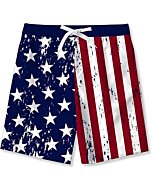 ALISISTER Boys Swim Shorts Size 12 Youth Kids USA Flag Board Trunks Quick Dry Boardshorts American Striped and Star Bathing Suit Drawstring Swimwear Mesh Lining Hawaiian Summer Clothing 11T