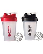 BlenderBottle Single 20oz 2 Pack - Colors Vary - Shaker Bottles for Protein and Supplements