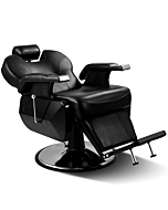 Black Hydraulic Barber Chair with Plush Padding