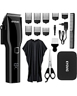 KYOVIC Professional Hair Clipper Cordless Hair Trimmer, 8 Comb attachments, LED Display, Long Battery Life Over 120 Minutes - Complete Set of Hair Clippers for Both Men and Women.